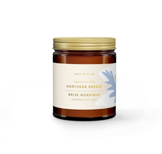 Chandelle végane en pot 8 oz Brise Nordique