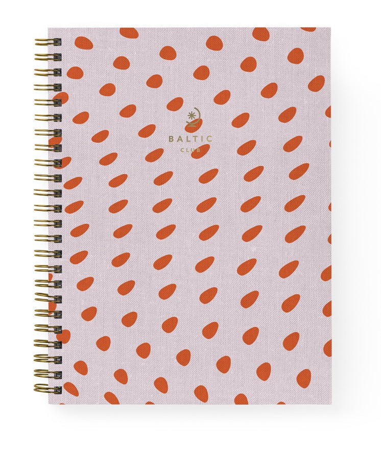 Cahier de notes ligné 6 po x 8 po 110 pages (55 feuilles) Fraise