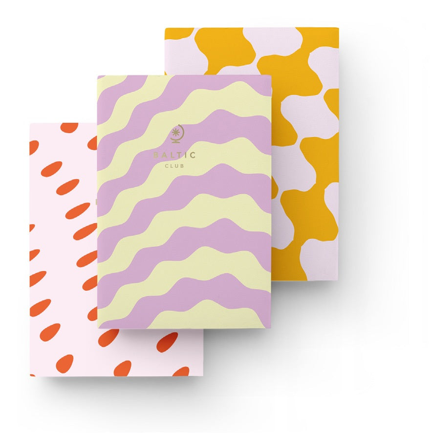 Ensemble de 3 carnets 3,75 po x 5,5 po 88 pages (44 feuilles) Salade de fruits