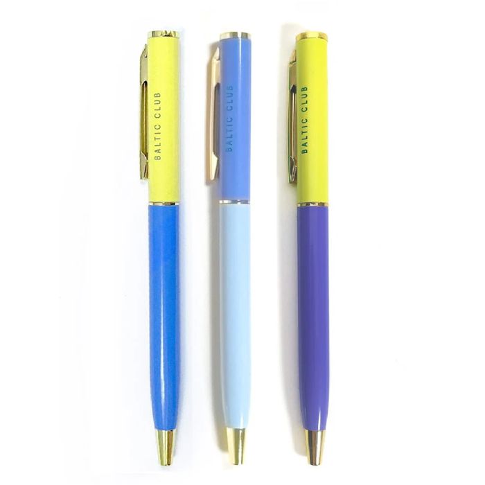 Ensemble de 3 stylos à bille à encre noire Maritimes