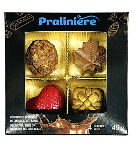 Boîte de 4 chocolats fins 45 g Pralinière