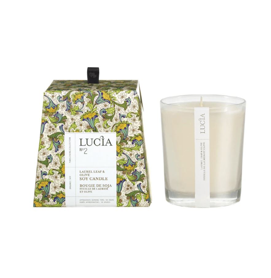 Chandelle de soya feuille de laurier et olive (50 heures)