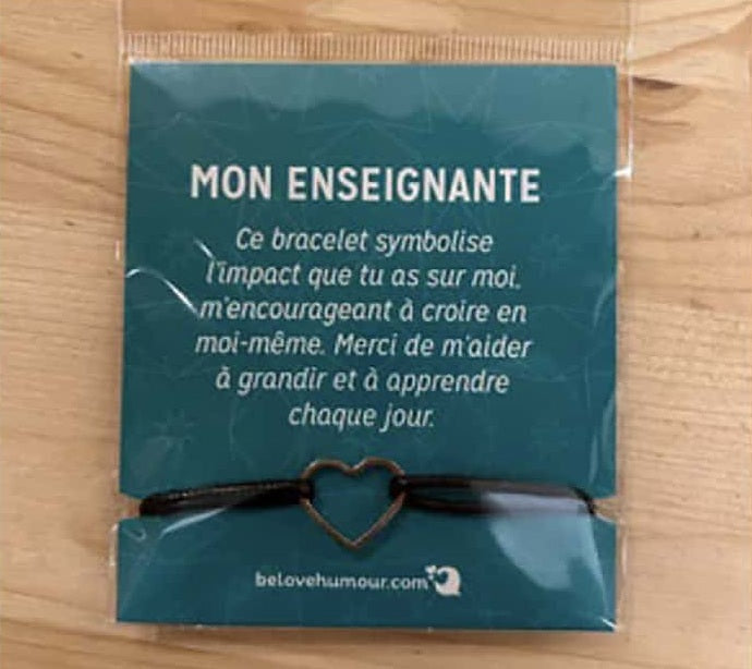 Bracelet inspirant - Mon enseignante
