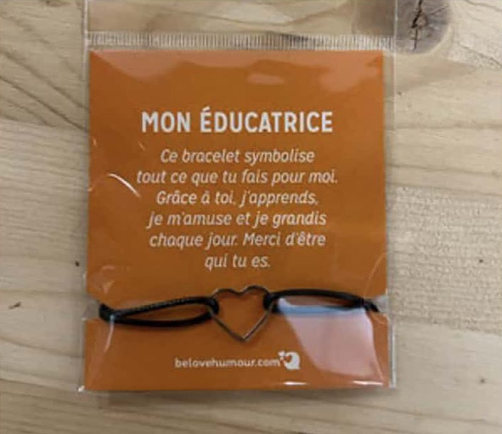 Bracelet inspirant - Mon éducatrice
