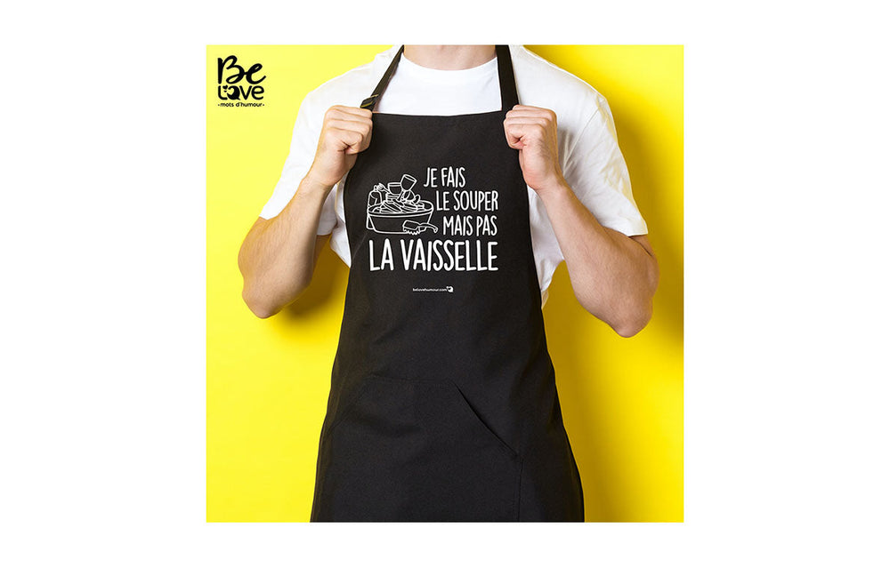 Tablier humoristique - Je fais le souper mais pas la vaisselle