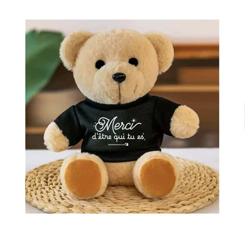 Peluche ourson - Merci d'être qui tu es