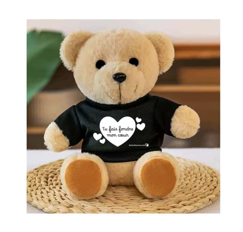 Peluche ourson - Tu fais fondre mon coeur