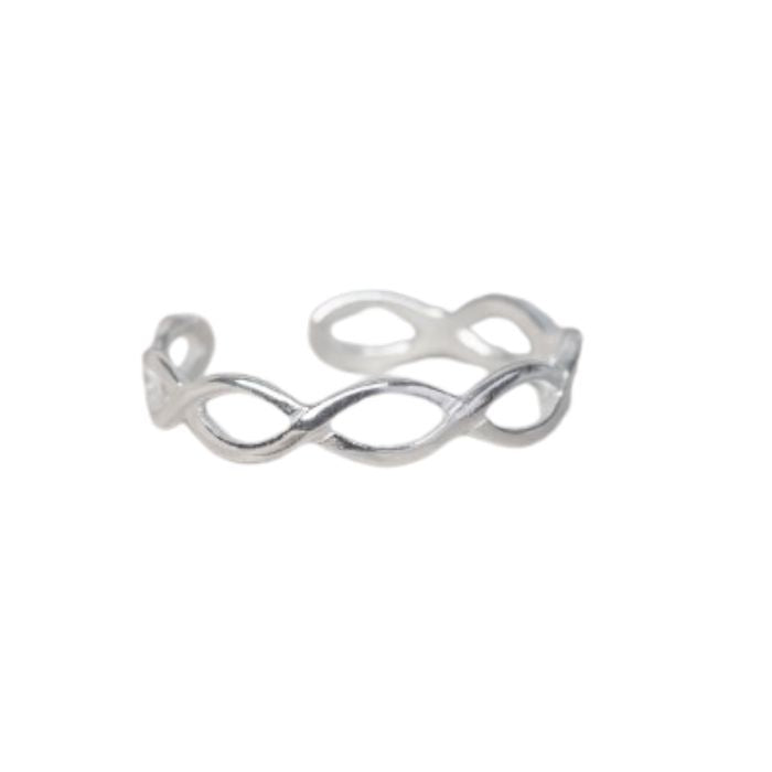 Bague mi-doigt La solitaire - argent