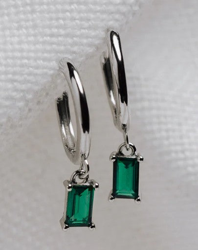 Boucles d'oreilles Les jolies vertes - argent