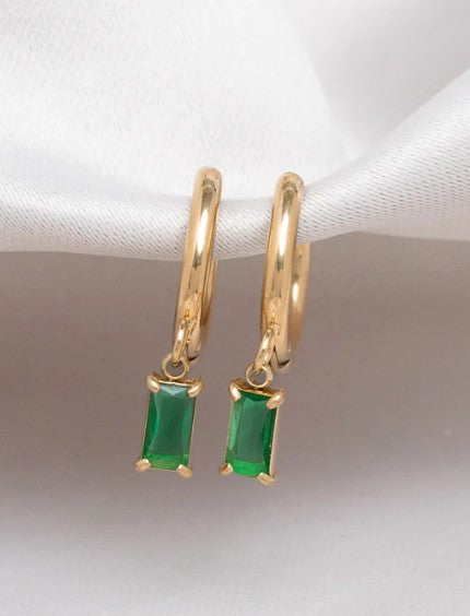 Boucles d'oreilles Les jolies vertes - or