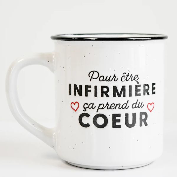 Tasse à café 400 ml - Pour être infirmière ça prend du cœur