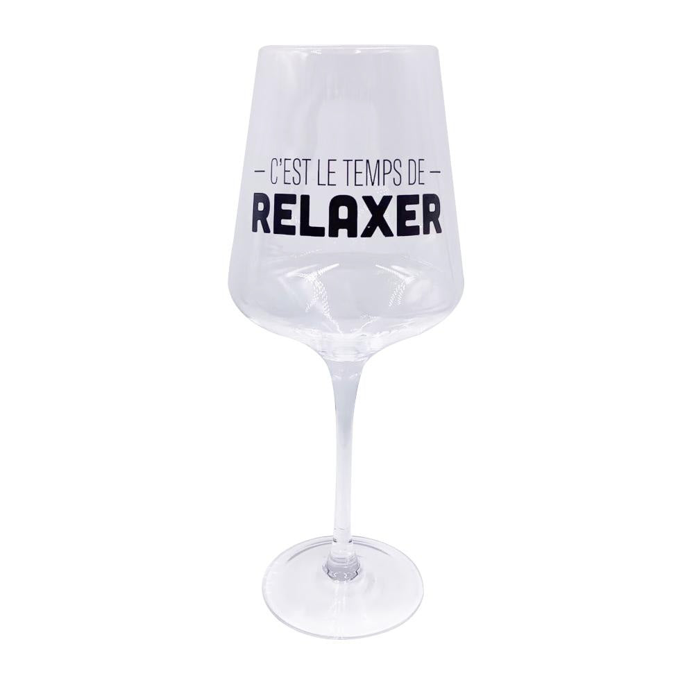Coupe à vin 500 ml - C'est le temps de relaxer