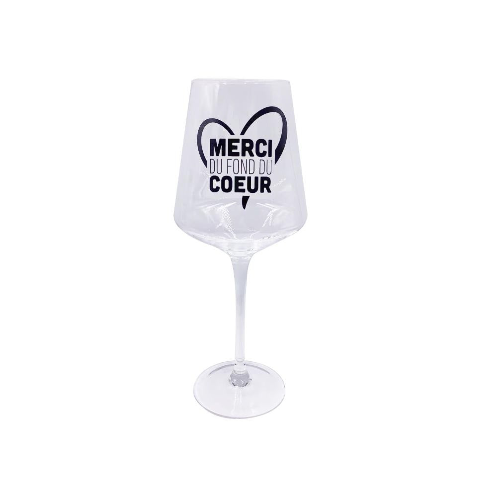 Coupe à vin 500 ml - Merci du fond du cœur