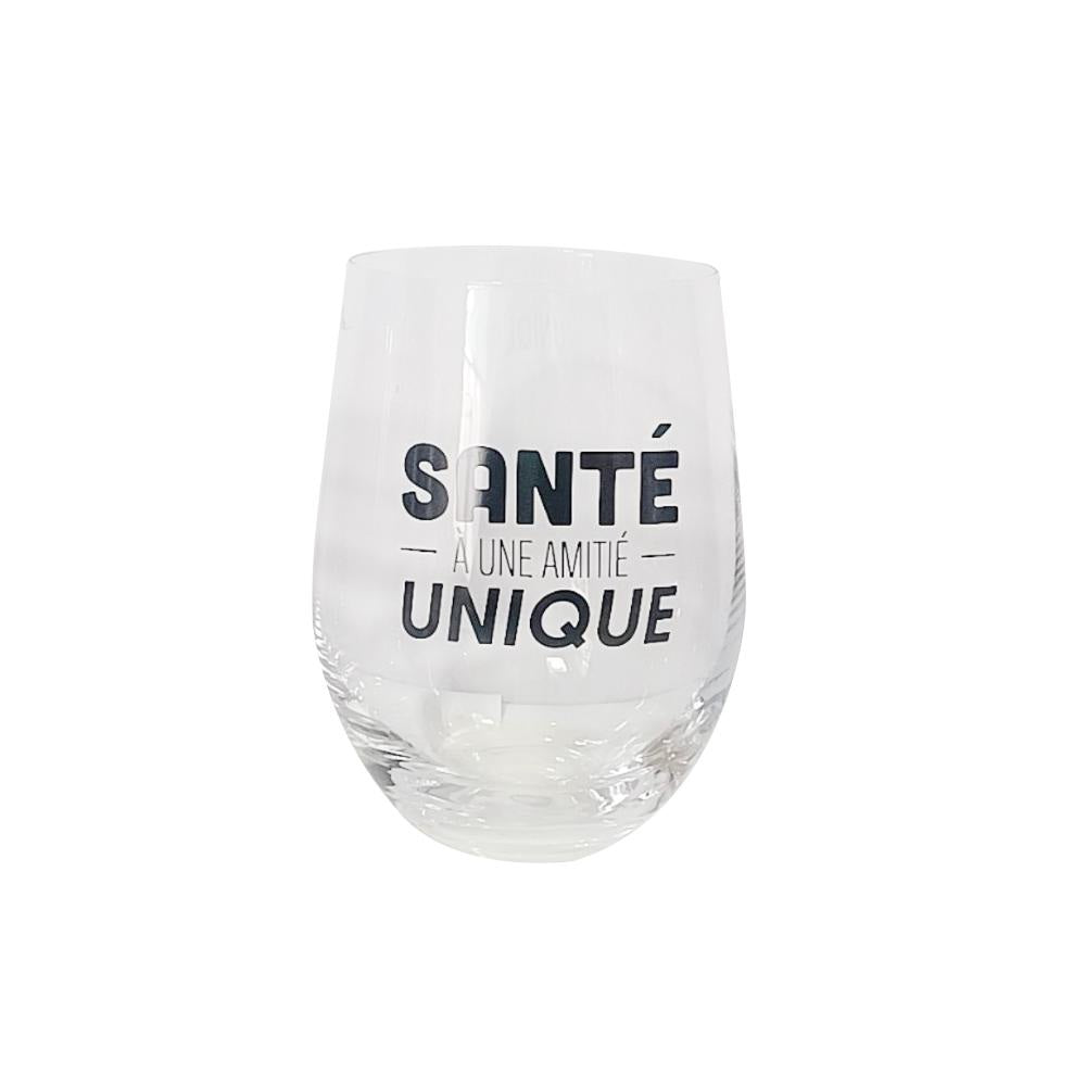 Verre à vin 550 ml - Santé à une amitié unique
