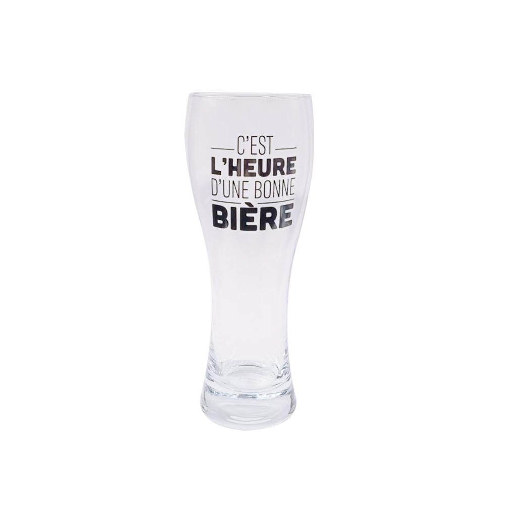 Verre à bière 650 ml - C'est l'heure d'une bonne bière