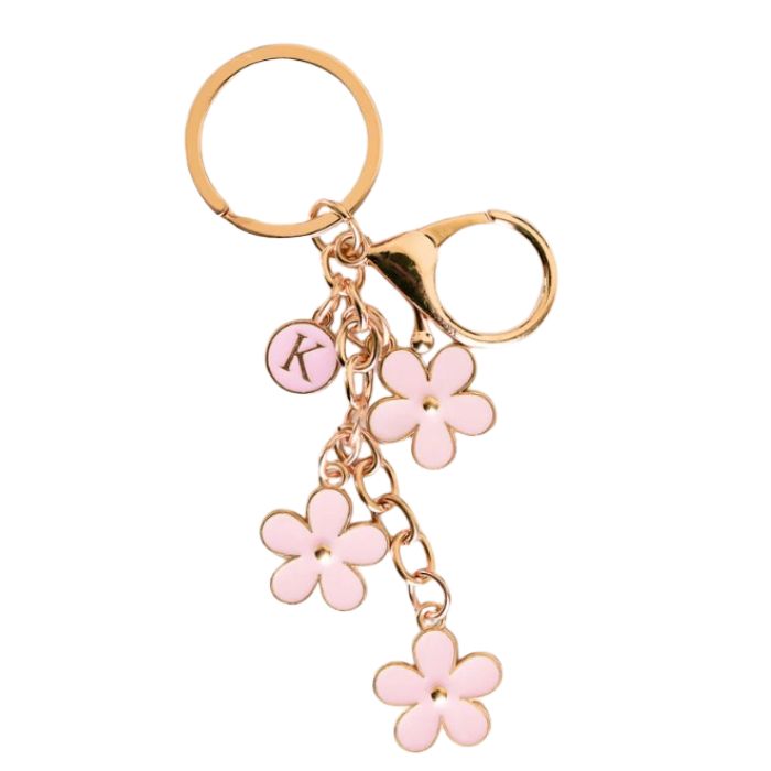 Porte-clés marguerites roses