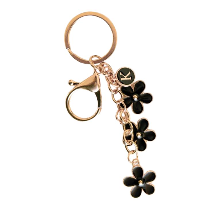 Porte-clés marguerites noires