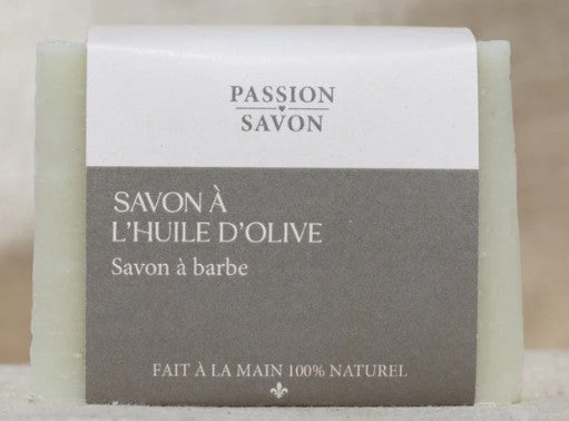 Savon en barre à l'huile d'olive 100 g pour la barbe
