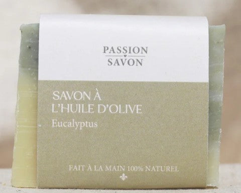 Savon en barre à l'huile d'olive 100 g eucalyptus