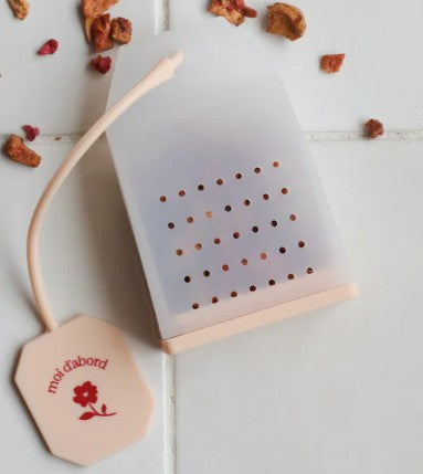 Infuseur en silicone pêche