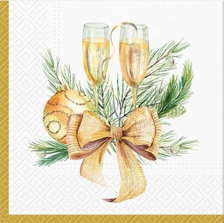 Serviette de table en papier 3 plis célébration (paquet de 20)