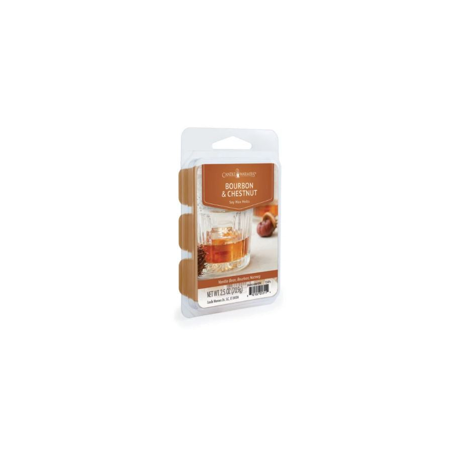 Cube de cire parfumé 2,5 oz bourbon et châtaigne (paquet de 6 cubes)