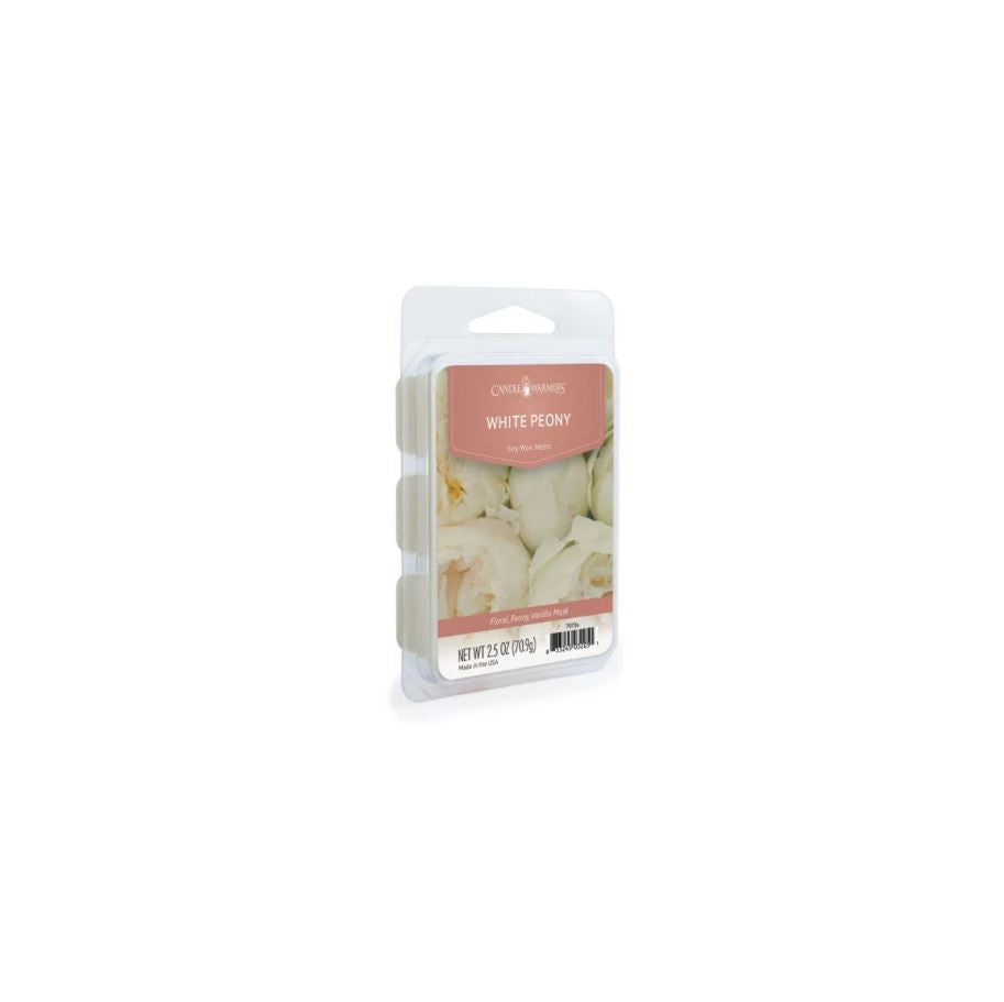 Cube de cire parfumé 2,5 oz pivoine blanche (paquet de 6 cubes)