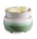 Chauffe-cire 2 en 1 (chauffe les bougies ou les cubes de cire) latté au matcha
