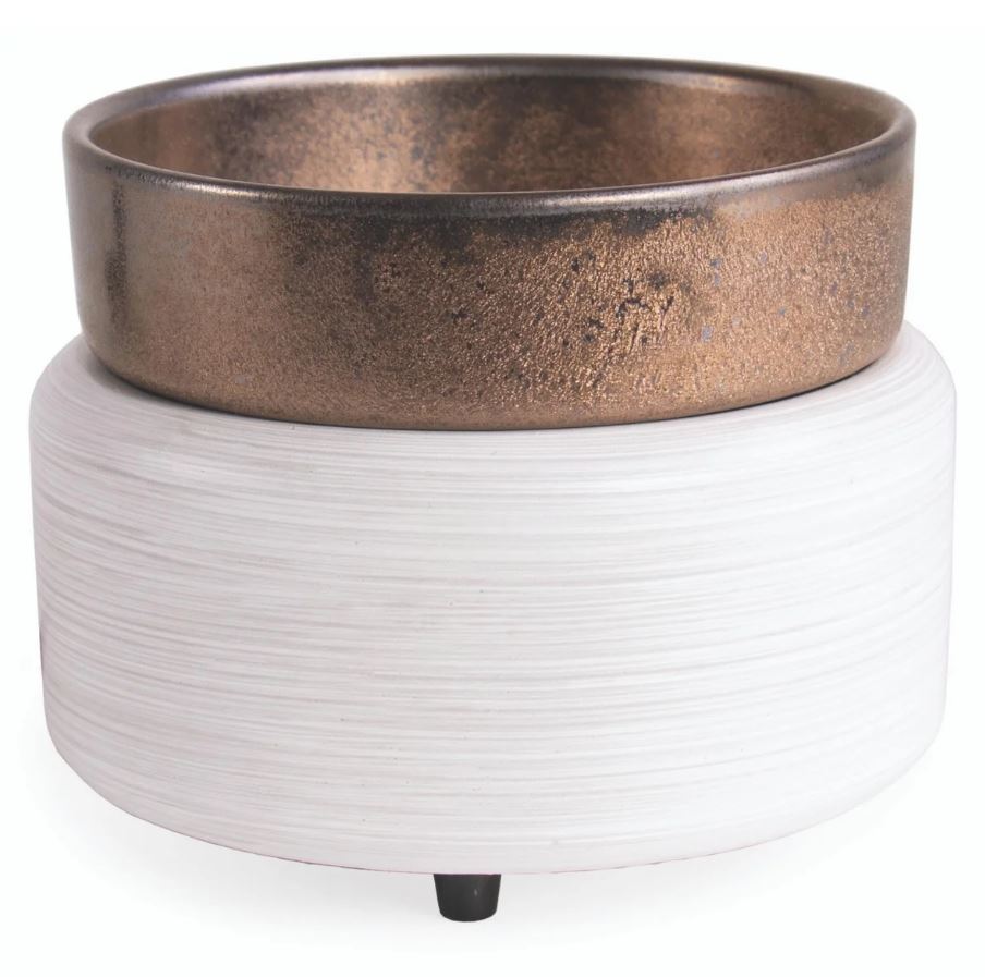 Chauffe-cire 2 en 1 (chauffe les bougies ou les cubes de cire) bronze