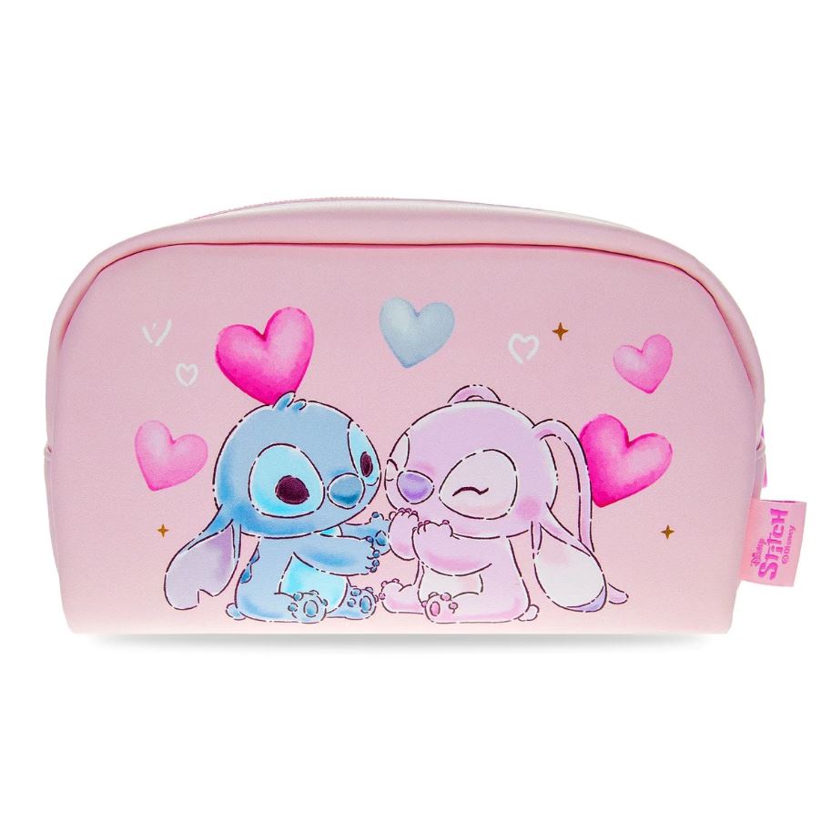 Trousse de toilette 3,5 po x 5 po x 5 po Stitch rose
