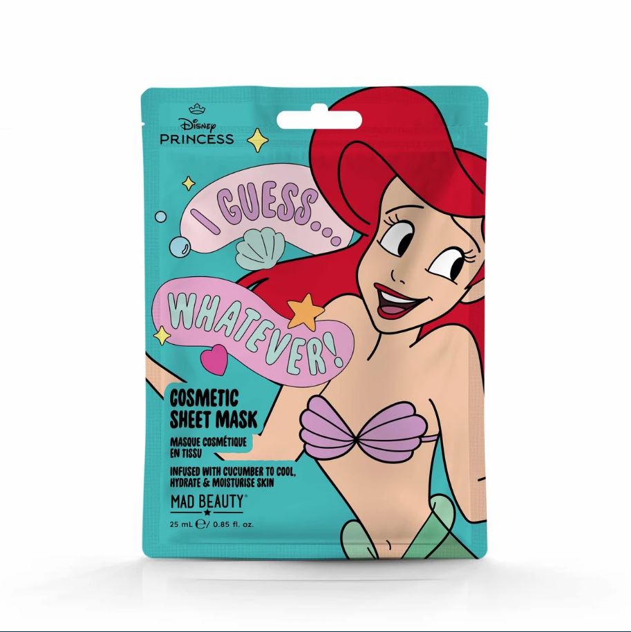 Masque pour le visage en feuille Ariel princesse Disney