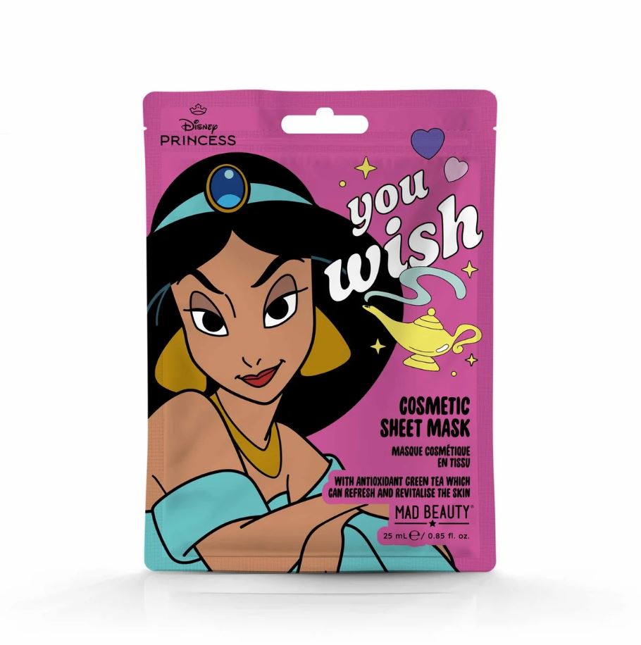 Masque pour le visage en feuille Jasmine princesse Disney