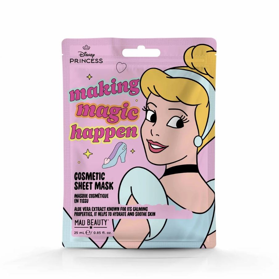 Masque pour le visage en feuille Cendrillon princesse Disney