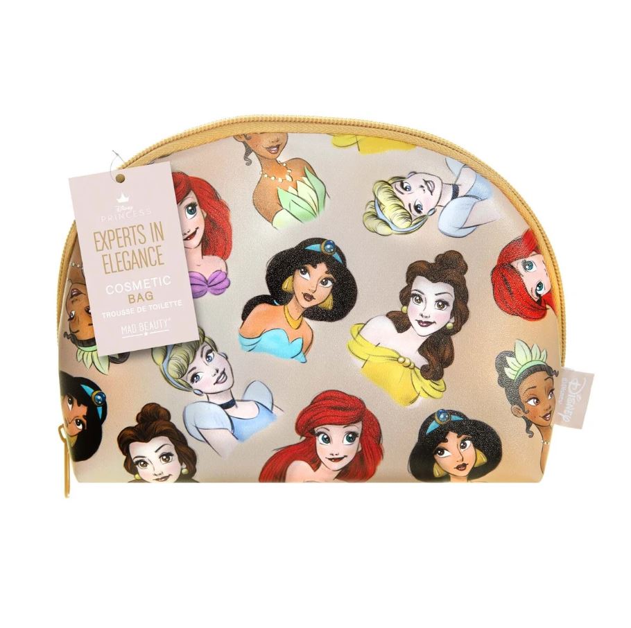 Trousse à cosmétique 2,5 po x 6 po x 6 po jaune Princesses Disney