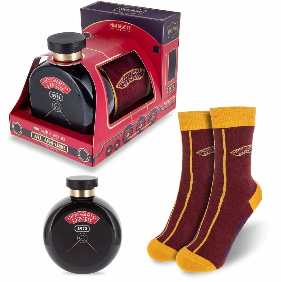 Ensemble de nettoyant corporel et paire de bas Harry Potter