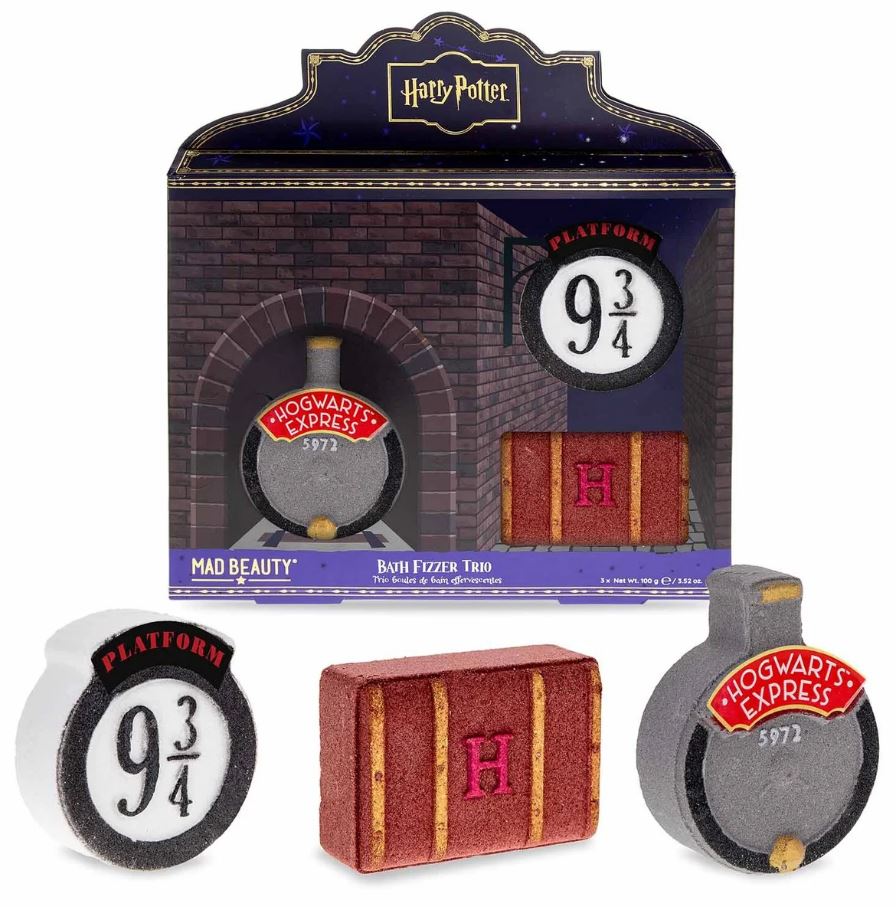 Ensemble de 3 bombes de bain effervescente plateforme 9 3/4 Harry Potter