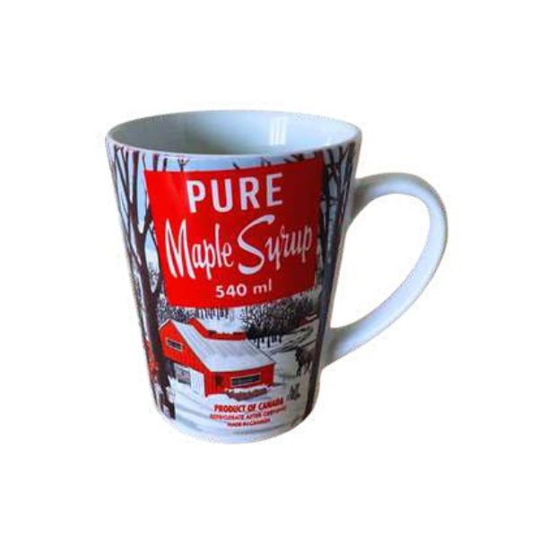 Tasse à latté 360 ml motif de canne de sirop d'érable