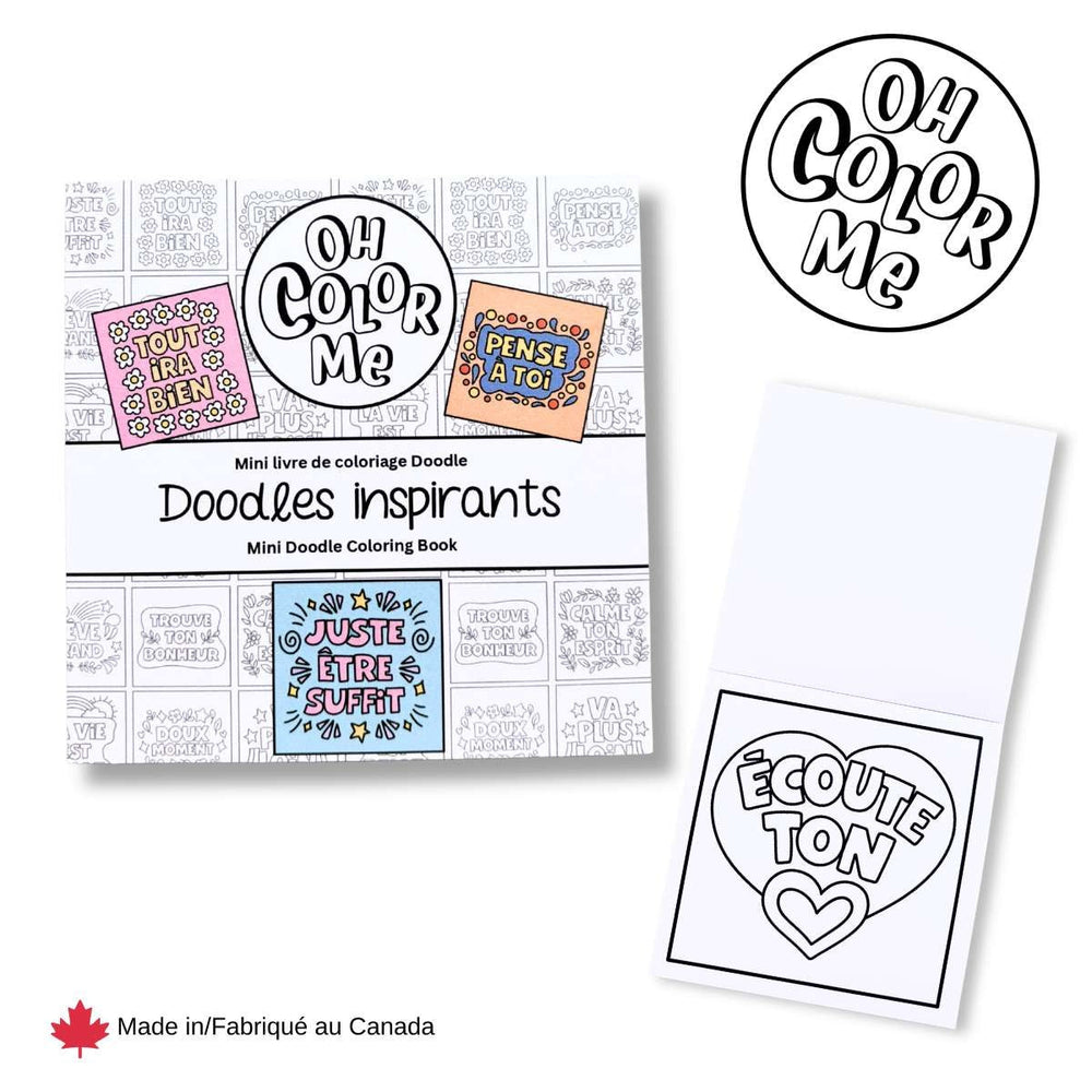 Livre à colorier 4 po x 4 po Oh Color Me - Doodles inspirants 50 pages