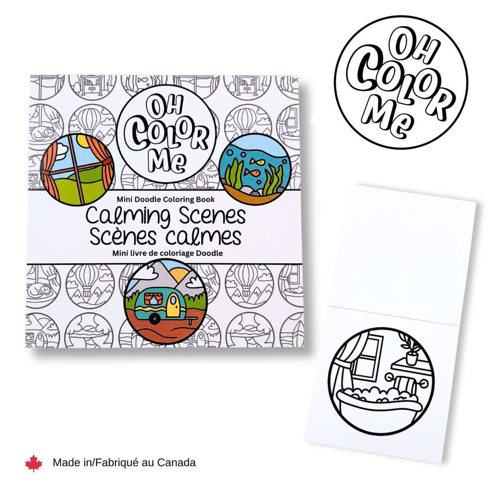 Livre à colorier 4 po x 4 po Oh Color Me - Scènes calmes 50 pages