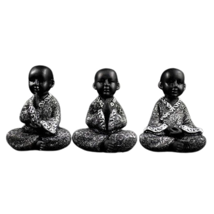 Moine 2 po x 3 po noir et gris