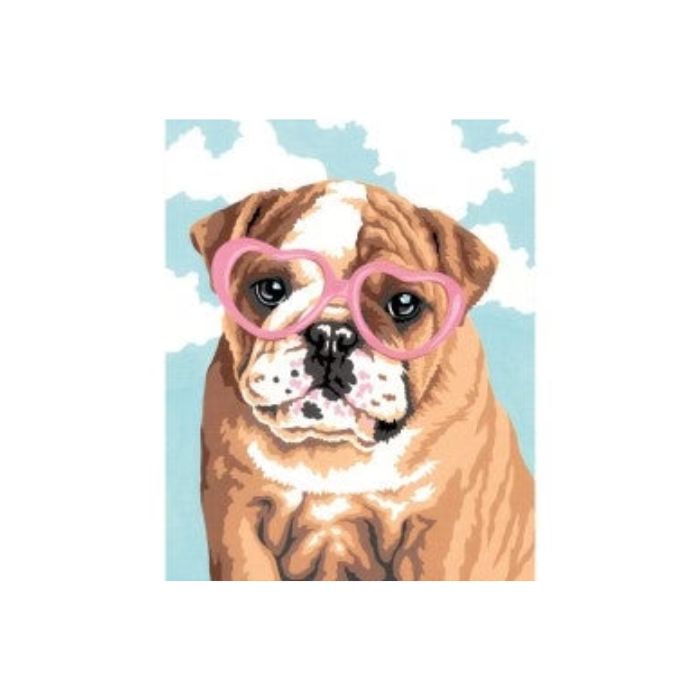 Peinture à numéros 8 po x 10 po amour de chien
