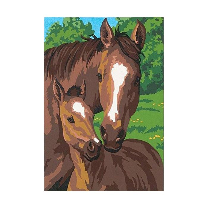 Peinture à numéros 8 po x 10 po Paint Works chevaux