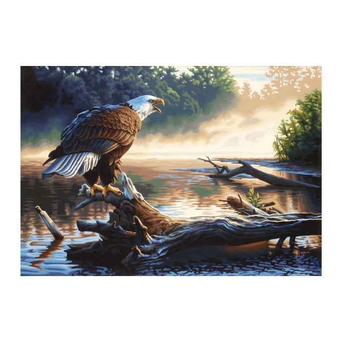 Peinture à numéros 20 po x 14 po Paint Works aigle chasseur