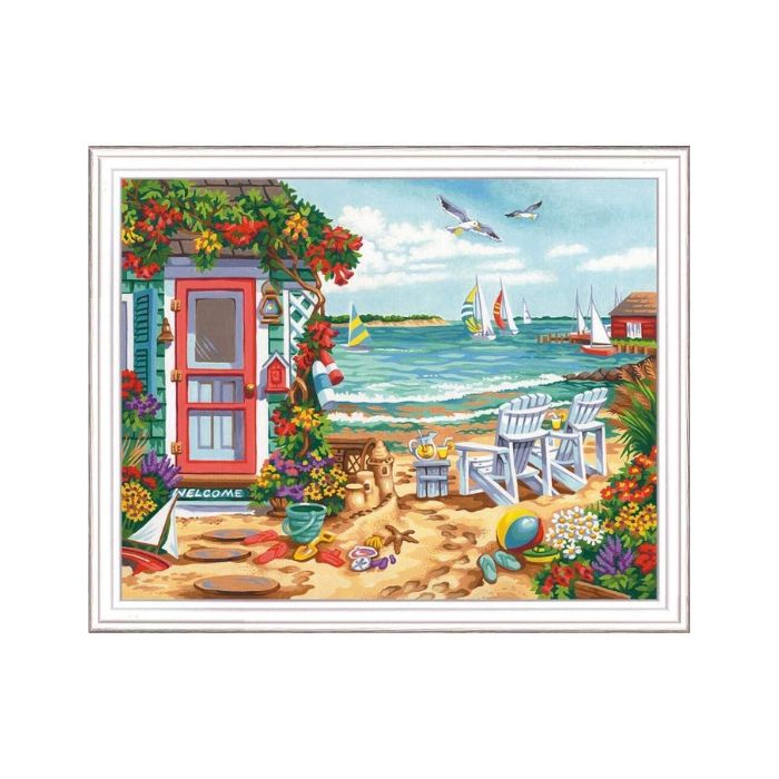 Peinture à numéros 14 po x 11 po Paint Works l'été à la plage