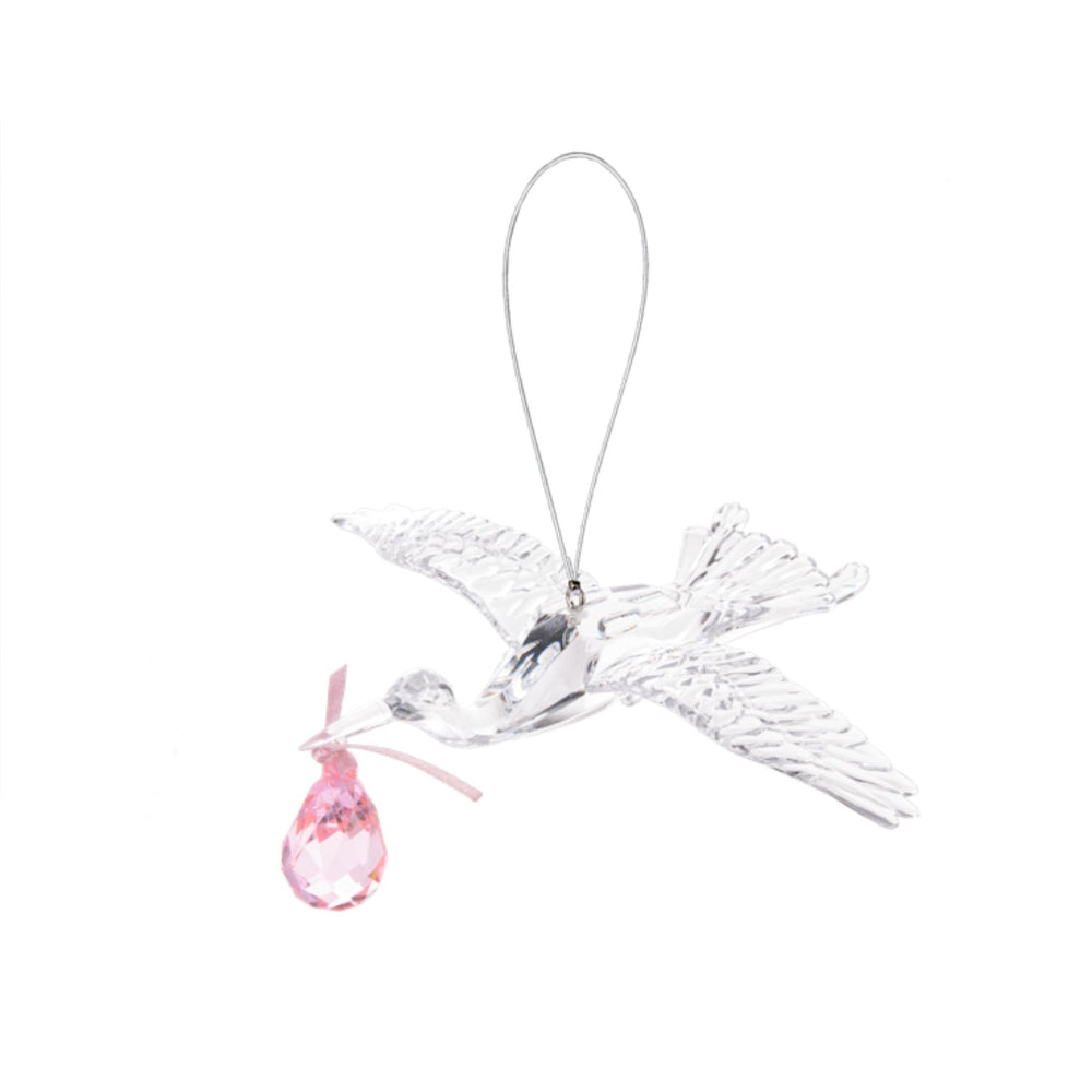 Attrape-soleil cigogne rose 5,5 po x 5,25 po x 2 po