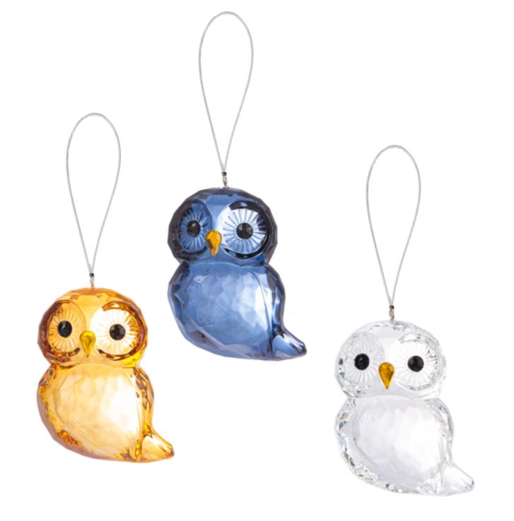 Attrape-soleil hibou en acrylique 5 cm