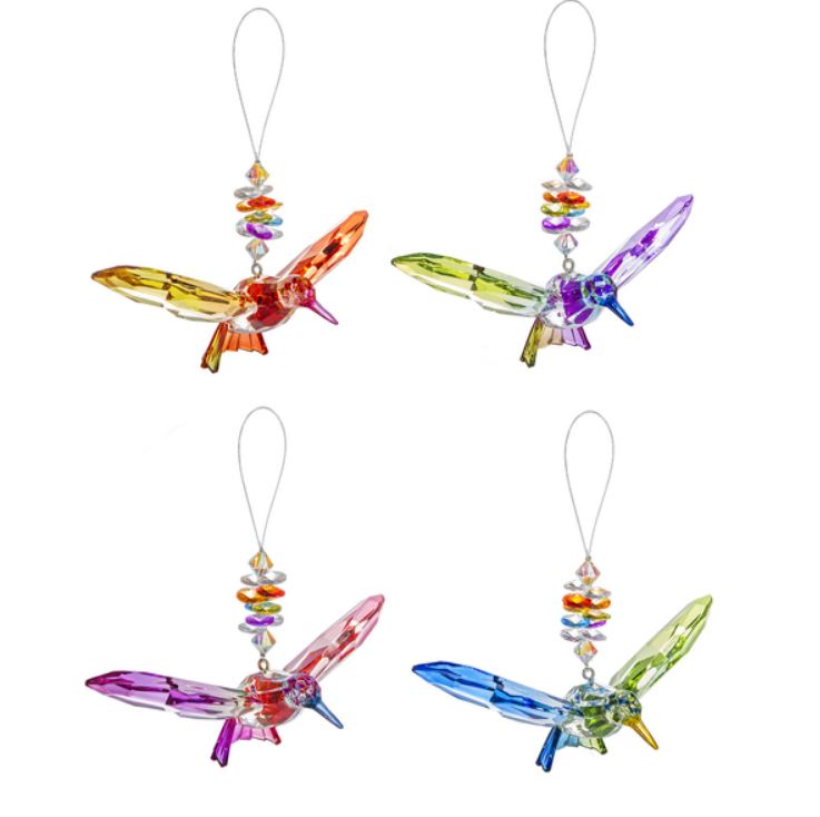 Attrape-soleil colibri en crylique 13 cm