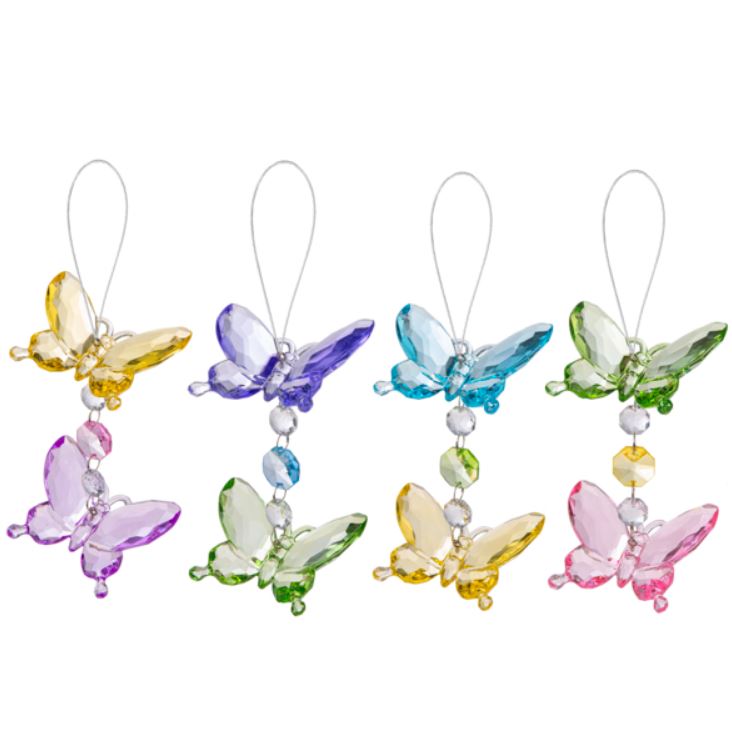 Attrape-soleil papillon double en acrylique 13 cm