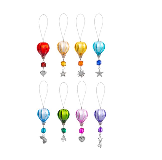 Attrape-soleil montgolfière avec breloque 1 po x 3,25 po