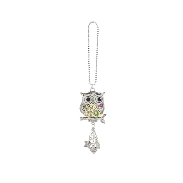 Pendentif pour auto 2 po x 2 po chouette